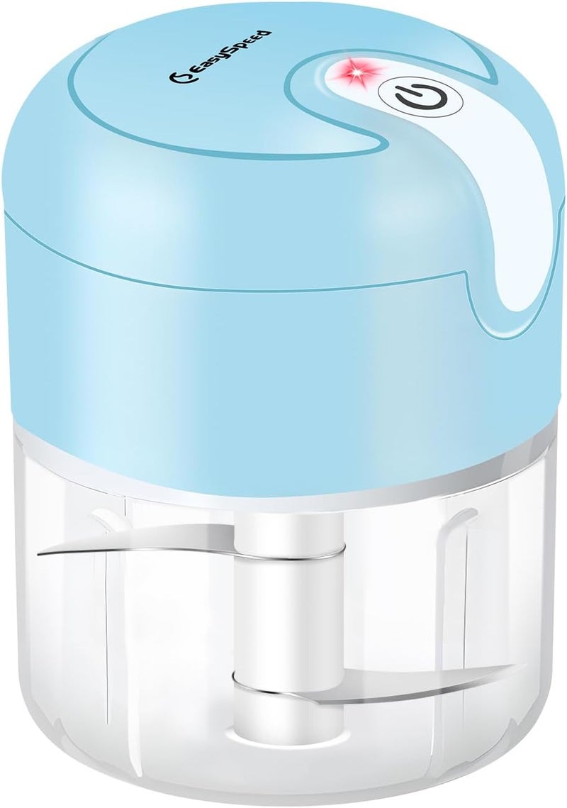 EASY SPEED EASYSPEED Electric Garlic Chopper 1Cup, Mini USB Charging Wireless Food Processor with 304 Stainless Steel, 2 Sharp Blades, Portable Kitchen Meat Grinder for Onion, Garlic, Ginger, Baby Food - Image 1